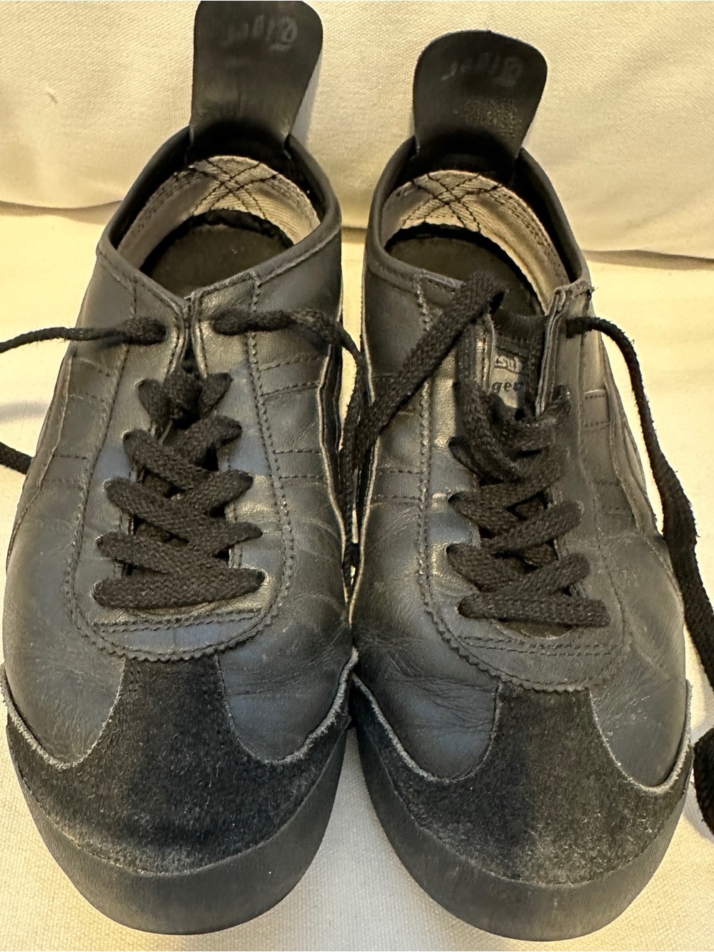Onitsuga Tiger Black Leather Shoes